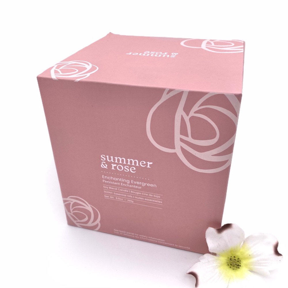 NIB Summer & Rose Enchanting Evergreen Candle - Picture 4 of 9